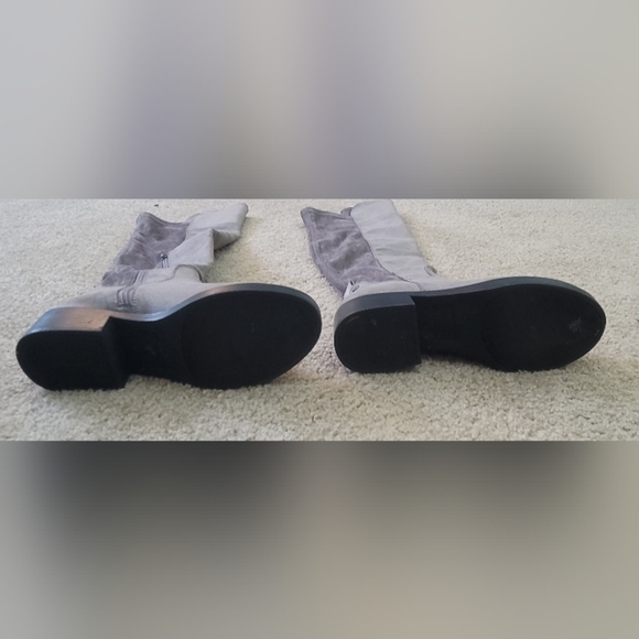 Rocket Dog Pasha Gray Over the Knee Zip Up Block Heel Boots - Picture 4 of 4